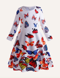 Butterfly Print Girls' Dress - CCMOM
