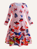 Butterfly Print Girls' Dress - CCMOM