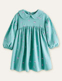 Butterfly Printed Long Sleeve Dress - CCMOM