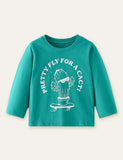 Cactus Cartoon Printed Long-Sleeved T-shirt - CCMOM