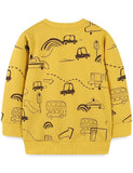 Car Floral Print Long Sleeve Sweatshirt - CCMOM