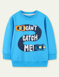 Car Letter Print Sweatshirt