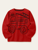 Car Printed Long-Sleeved T-shirt - CCMOM