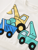 Cartoon Car Printed Long-Sleeved T-shirt - CCMOM