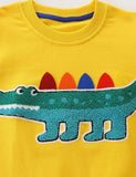 Cartoon Crocodile Appliqu¡§| Sweatshirt - CCMOM