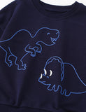 Cartoon Dinosaur Embroidered Sweatshirt - CCMOM