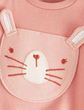Cartoon Kitten Embroidered Pocket Sweatshirt - CCMOM
