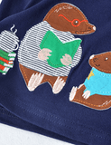 Cartoon Mole Appliqu¡§| Long Sleeve T-shirt - CCMOM