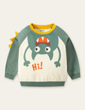 Cartoon Monster Printed Sweatshirt - CCMOM