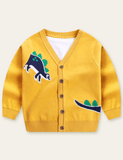 Cartoon Pattern V-neck Sweater Cardigan - CCMOM