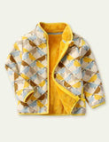 Cartoon Print Polar Fleece Jacket - CCMOM