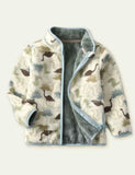 Cartoon Print Polar Fleece Jacket - CCMOM