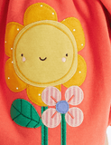 Cartoon Sunflower Appliqu¡§| Long Sleeve Dress - CCMOM