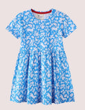 Ccmom Toddler Girl 3D Animal Appliqu¡§| Short Sleeves Splice Dress - CCMOM