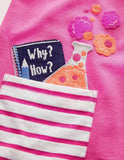 Ccmom Toddler Girl Artist Appliqu¡§| Pocket Casual Dress - CCMOM