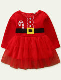 Christmas Long-Sleeved Red Dress - CCMOM