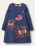 Christmas Santa Appliqu¡§| Dress - CCMOM