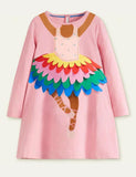 Clearance - Ballerina Big Appliqu¡§| Dress - CCMOM