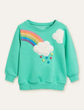Cloud Rainbow Appliqu¡§| Sweatshirt - CCMOM