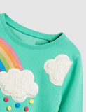 Cloud Rainbow Appliqu¡§| Sweatshirt - CCMOM