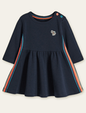 Colorful Zebra Applique Dress - CCMOM