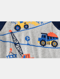 Construction Car Pattern Long Sleeve Sweater - CCMOM