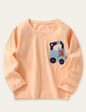 Crane Appliqu¡§| Long Sleeves T-shirt - CCMOM