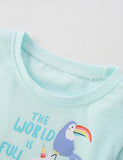 Crocodile Unicorn Printed Long-Sleeved T-shirt - CCMOM