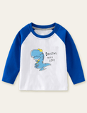 Cute Dinosaur Printed Long-Sleeved T-shirt - CCMOM