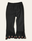 Cute Embroidery Pattern Leggings - CCMOM