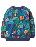 Cute Floral Print Long Sleeve Pullover Sweatshirt - CCMOM