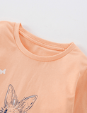Cute Long-Sleeved Rabbit Printed T-shirt - CCMOM