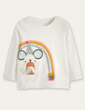 Cute Mouse Appliqu¡§| Long-Sleeve Set - CCMOM