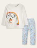 Cute Mouse Appliqu¡§| Long-Sleeve Set - CCMOM