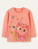 Cute Owl Printed Long Sleeve T-shirt - CCMOM