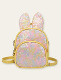 Cute Rabbit Sequined Flower Schoolbag Backpack - CCMOM