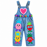 Lucky Sale-Children's colorful cartoon strawberry and pineapple figurine overalls