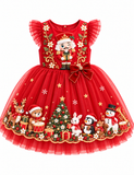 Lucky sale-Children's red Nutcracker & Christmas Animal Party Dress