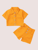 Denim Short Sleeve Set - CCMOM