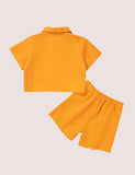 Denim Short Sleeve Set - CCMOM