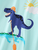 Dinosaur and Alligator Printed Long Sleeve T-shirt - CCMOM