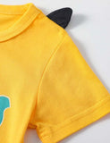 Dinosaur Appliqu¡§| Letter Printed Set - CCMOM