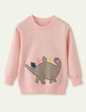 Dinosaur Appliqu¡§| Long-Sleeved Sweater - CCMOM