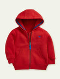 Dinosaur Embroidered Hooded Fleece Padded Jacket - CCMOM