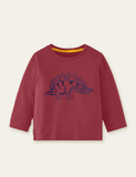 Dinosaur Embroidered Long Sleeve T-shirt - CCMOM
