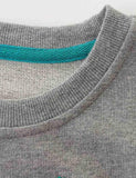 Dinosaur Embroidered Long-Sleeved Sweater - CCMOM