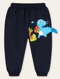 Dinosaur Floral Printed Sweatpants - CCMOM