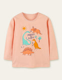 Dinosaur Friends Printed Long Sleeve T-shirt - CCMOM