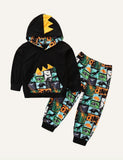 Dinosaur Hooded Sweatshirt Suit - CCMOM