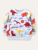 Dinosaur Printed Long Sleeve Sweatshirt - CCMOM